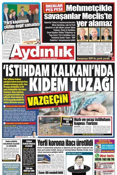 Aydınlık E-Arşivi - 2020-07-11